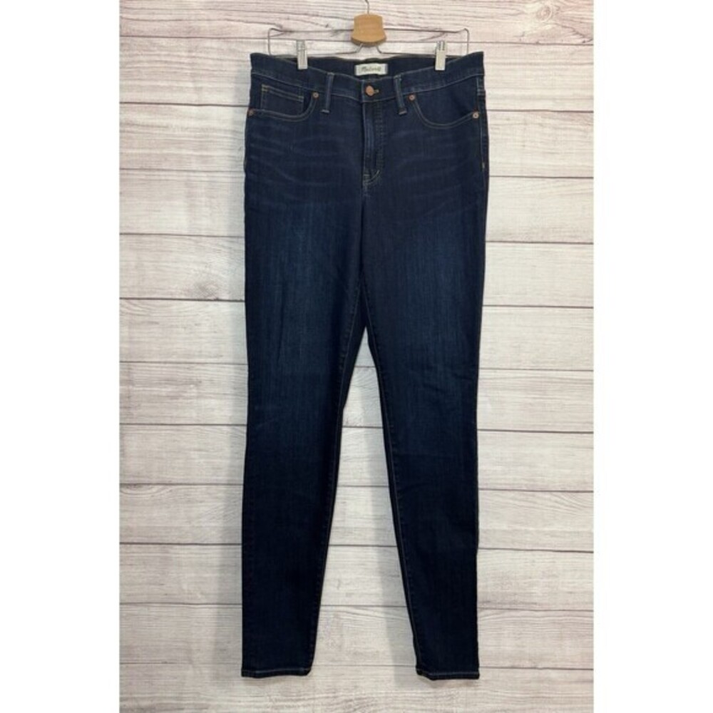 Madewell 9" High Rise Skinny Denim Jeans Larkspur Stretch Blue Jeans Womens 31TL